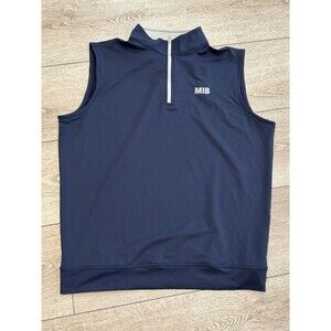 Peter Millar Crown Sport Stretch 1/4 Zip Vest Navy Blue Mens Large NWT Golf